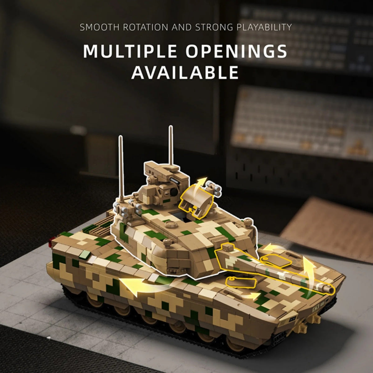 97033 - Type 100 Battle Tank - vue 2 | Power Blockz