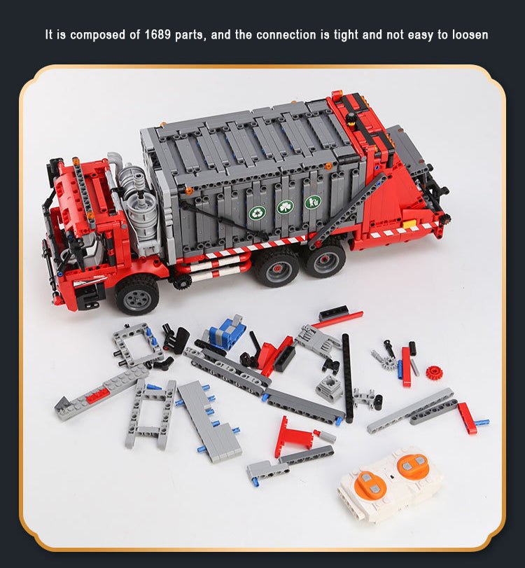 Mould King 15019 - Urban Garbage Collection Truck - vue 4 | Power Blockz