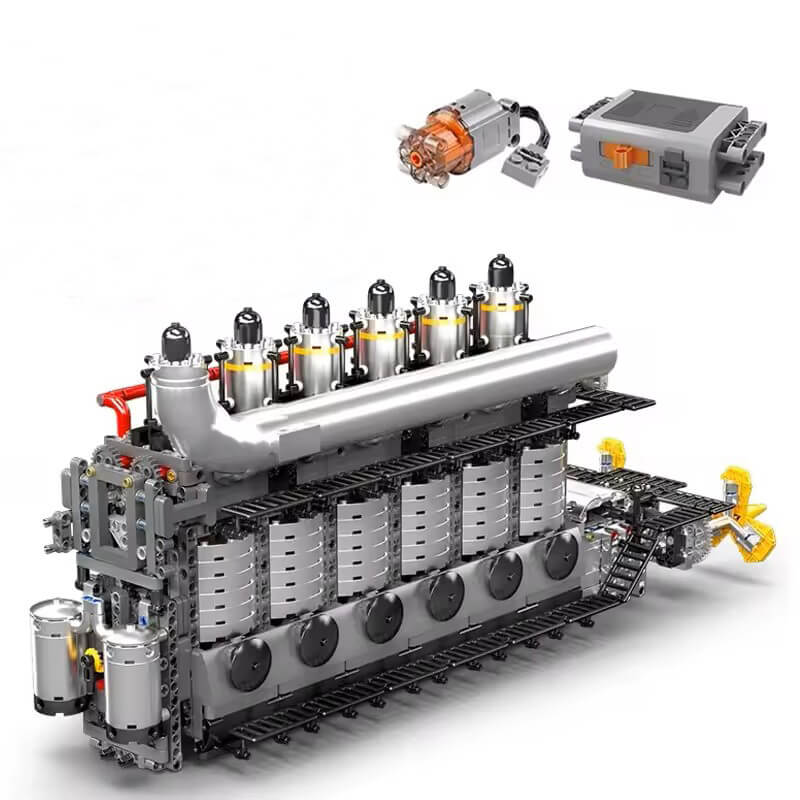Mould King 10209 - Marine Twin-Prop Diesel Engine - vue 8 | Power Blockz