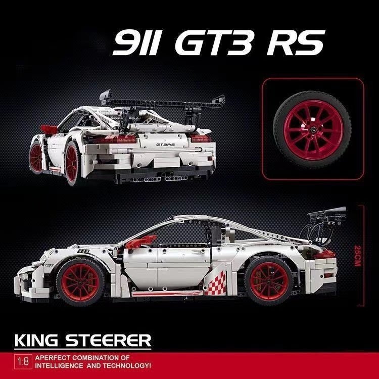 DECOOL 90089 - White - Aero-Tuned 911 GT3RS Track Coupe - vue 6 | Power Blockz
