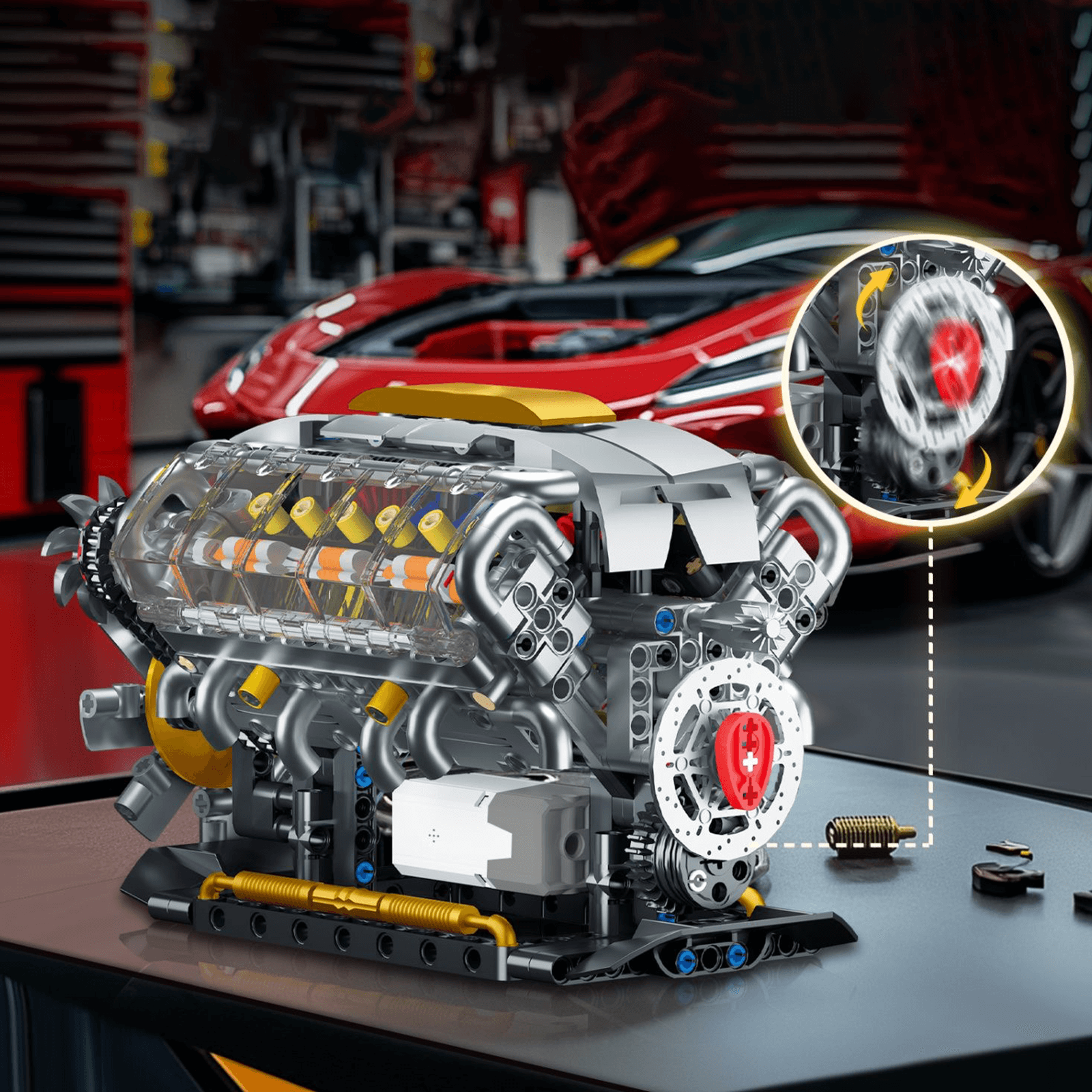 Goqi YC364 - Functional V8 Engine Model - vue 2 | Power Blockz