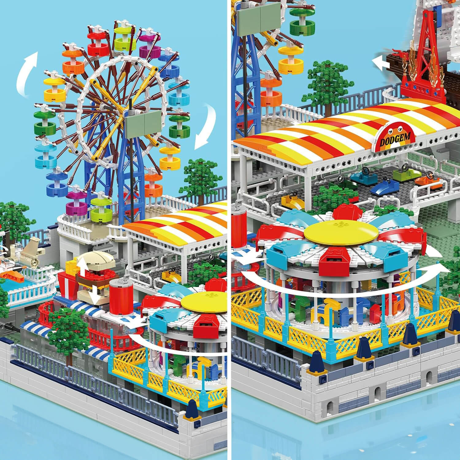 Mould King 11022 - Motorized Amusement Park - Ultimate Edition - vue 7 | Power Blockz