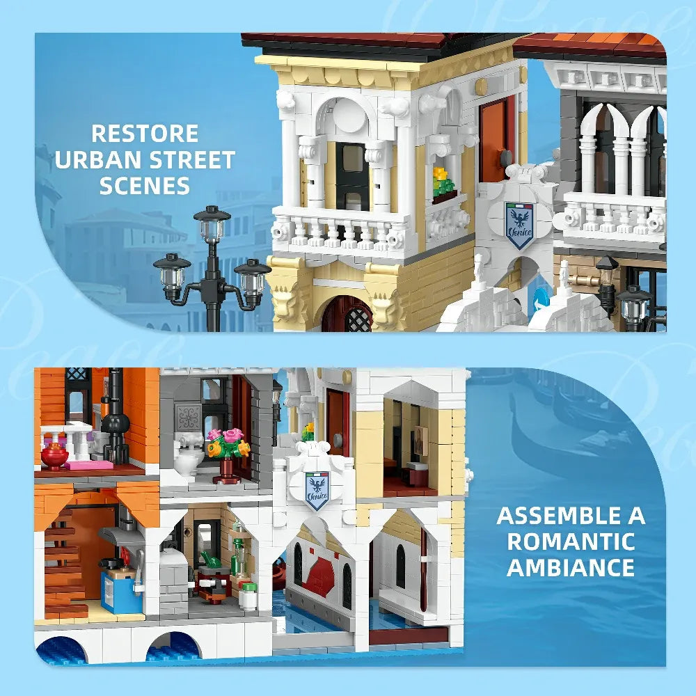 JIESTAR 57025 - The Little Venice Modular Buildings - vue 3 | Power Blockz