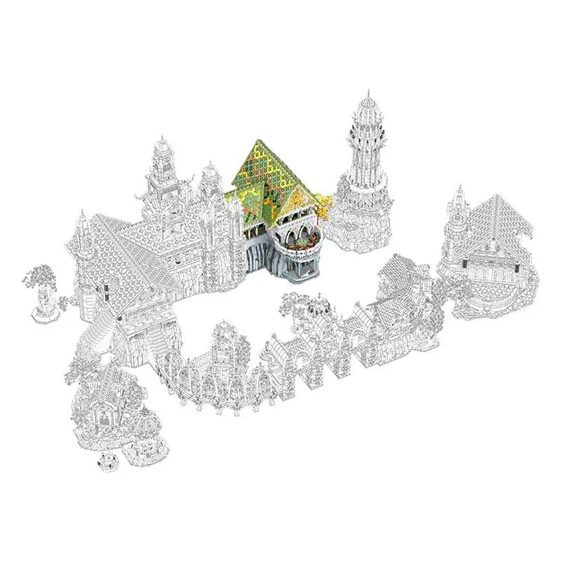 Elven Mountain Sanctuary | 37897pcs - Complete Kit - 37987pcs - Elven Mountain Sanctuary - vue 20 | Power Blockz