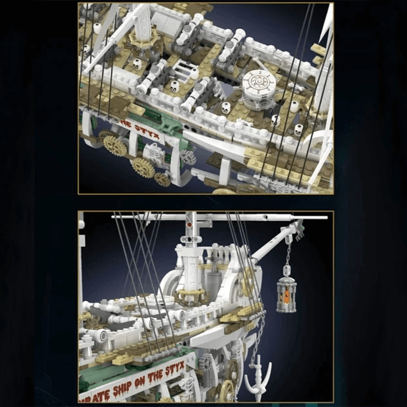 Mould King 13193 - The Haunted Ship - vue 5 | Power Blockz
