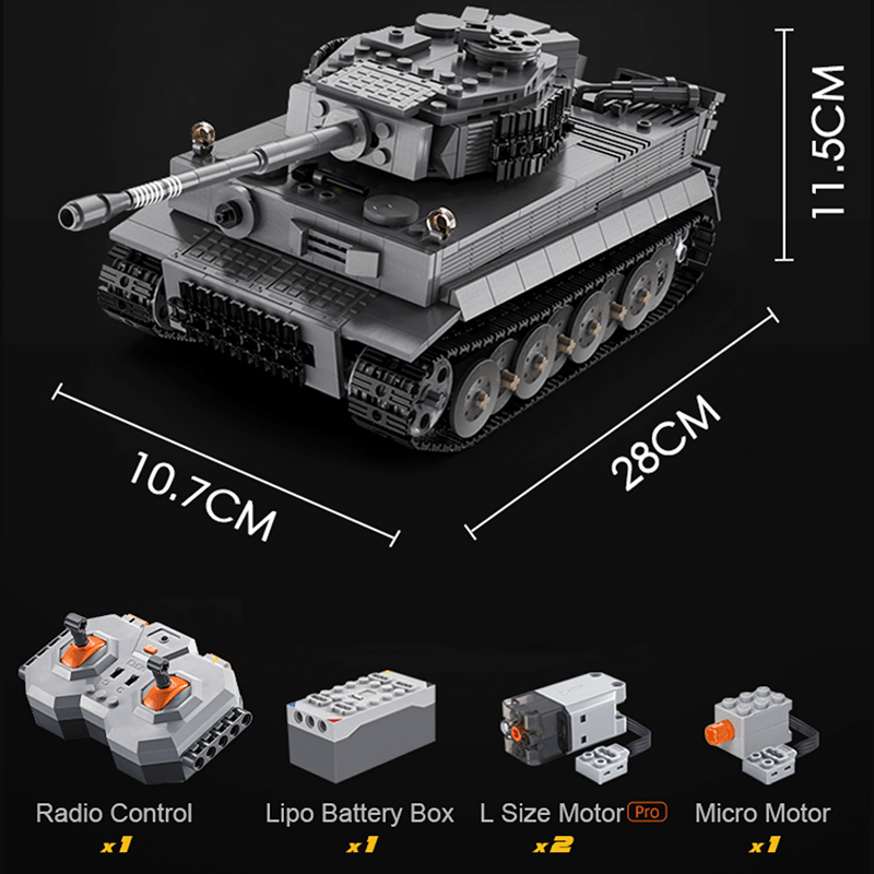 CaDa C61071W - Remote Controlled Tank - vue 9 | Power Blockz
