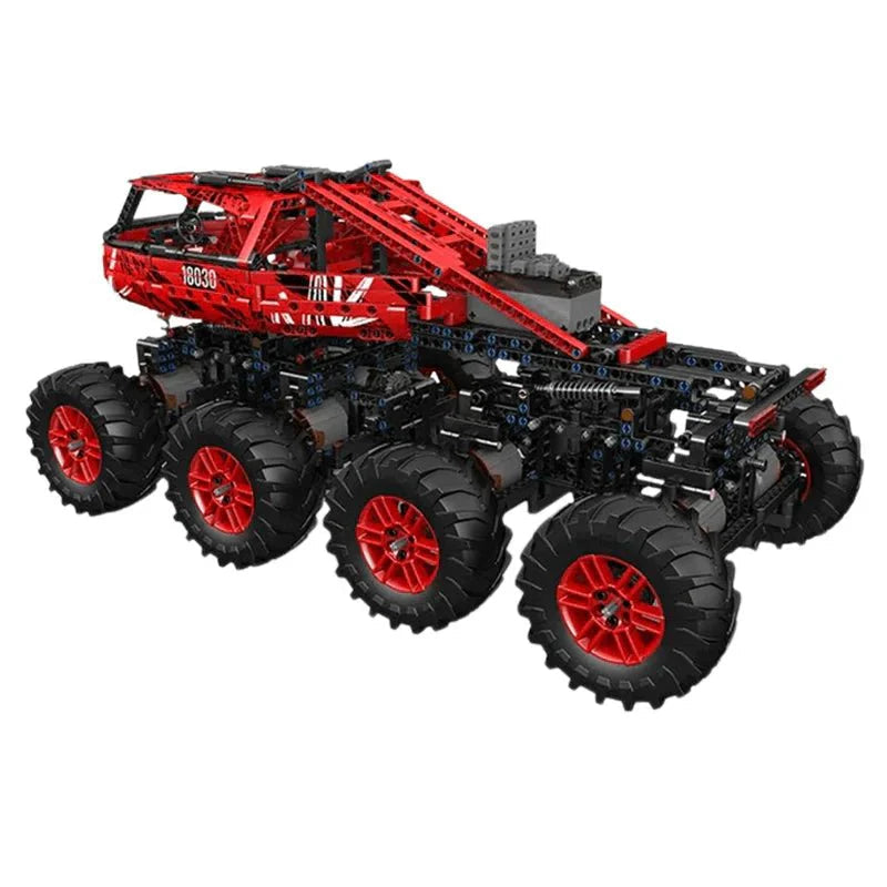 Mould King 18031 - Remote Controlled - Red - 8-Wheel Drive Off-Roader - vue 7 | Power Blockz