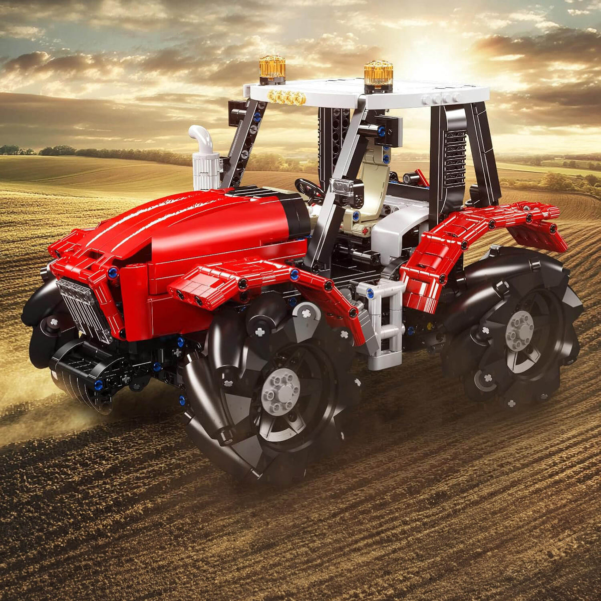 Mould King 18037 - Agricultural Tractor Remote Control - vue 5 | Power Blockz