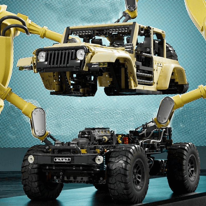 Mould King 13184 - All-Terrain Wrangler Sahara 4x4 - vue 10 | Power Blockz