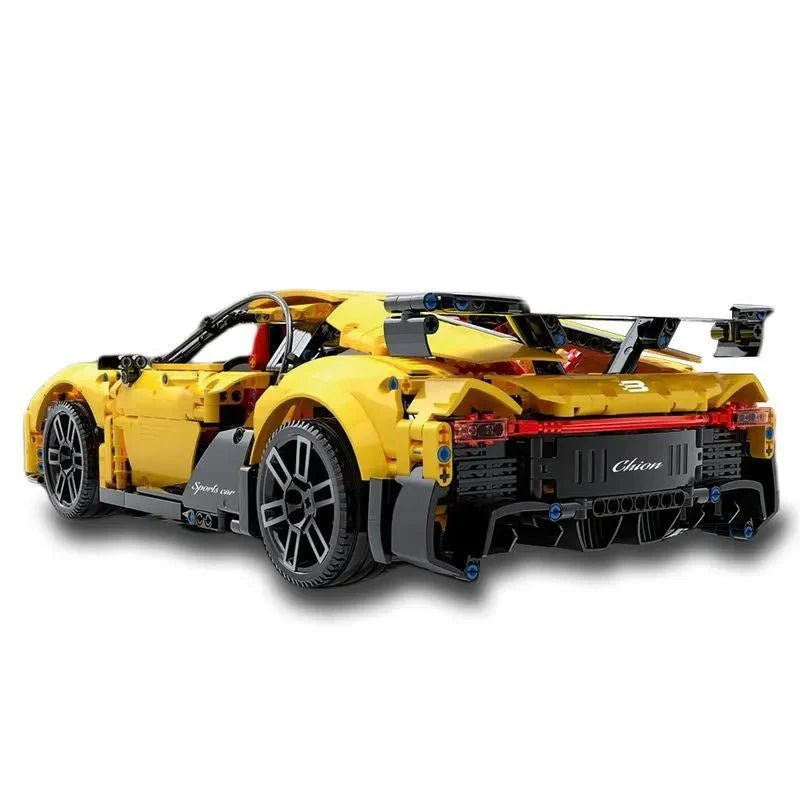 TGL T5027 - Yellow - Yellow Quad-Turbo W16 Hyper GT - vue 3 | Power Blockz