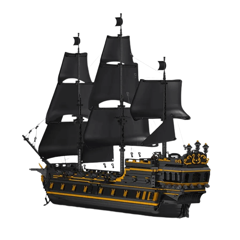 Mould King 13199 - Black Pirate Ship | Power Blockz