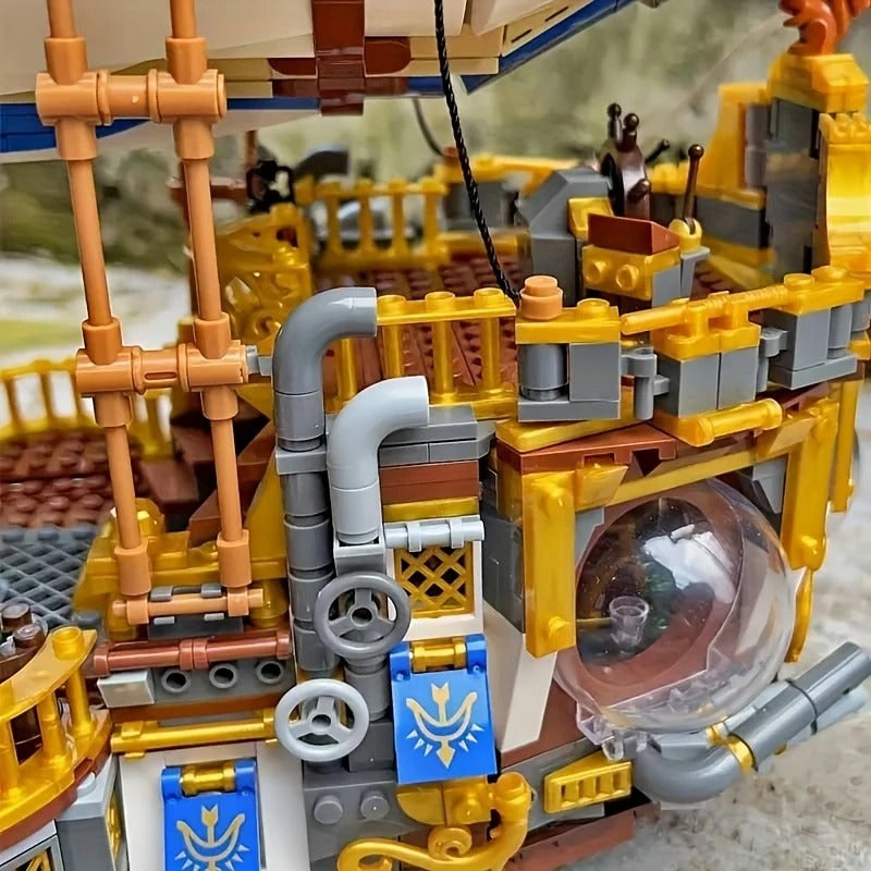 Jiestar JJ9126 - SteamPunk Airship - vue 15 | Power Blockz