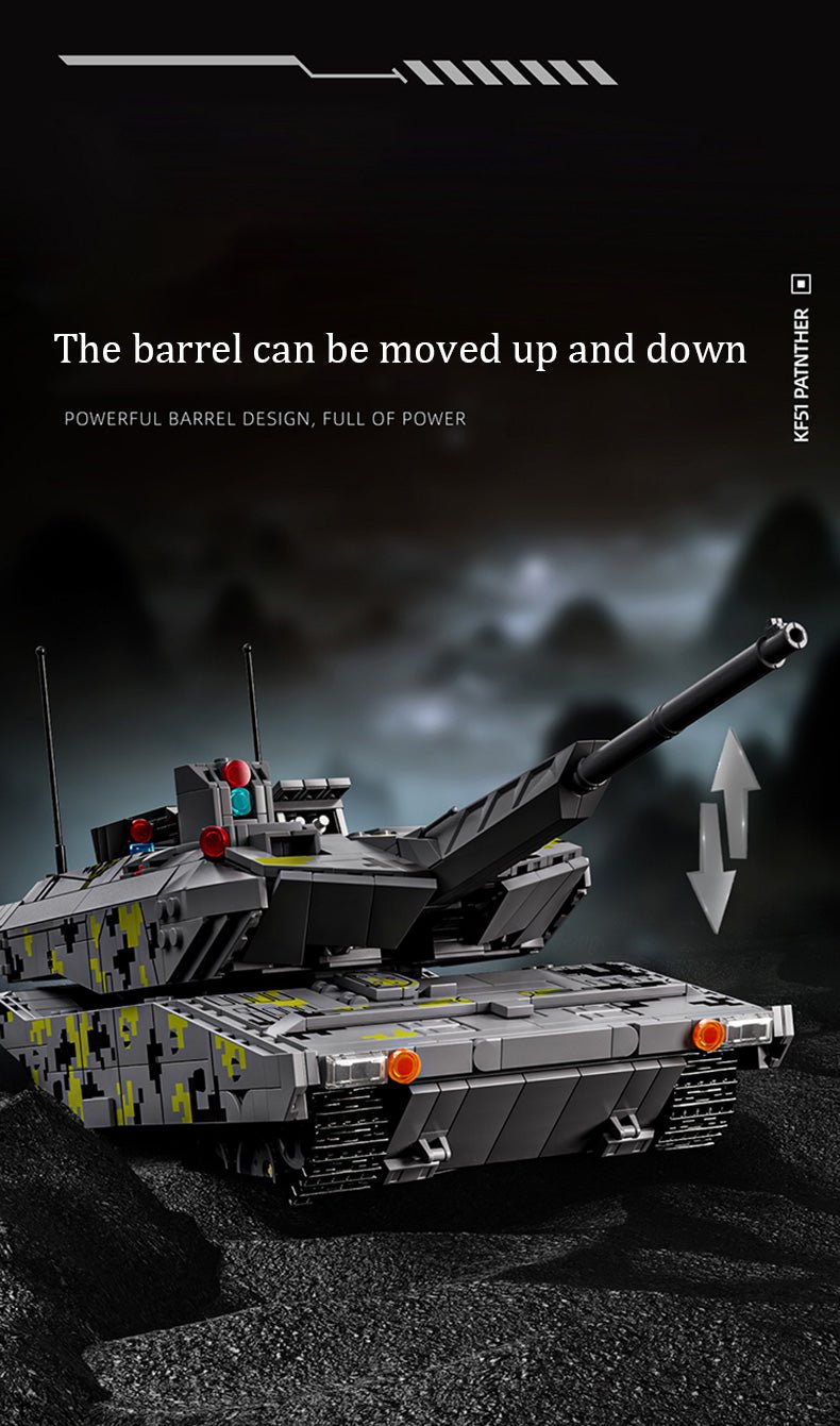 12GO 96001 - Panther KF51 main battle tank - vue 12 | Power Blockz