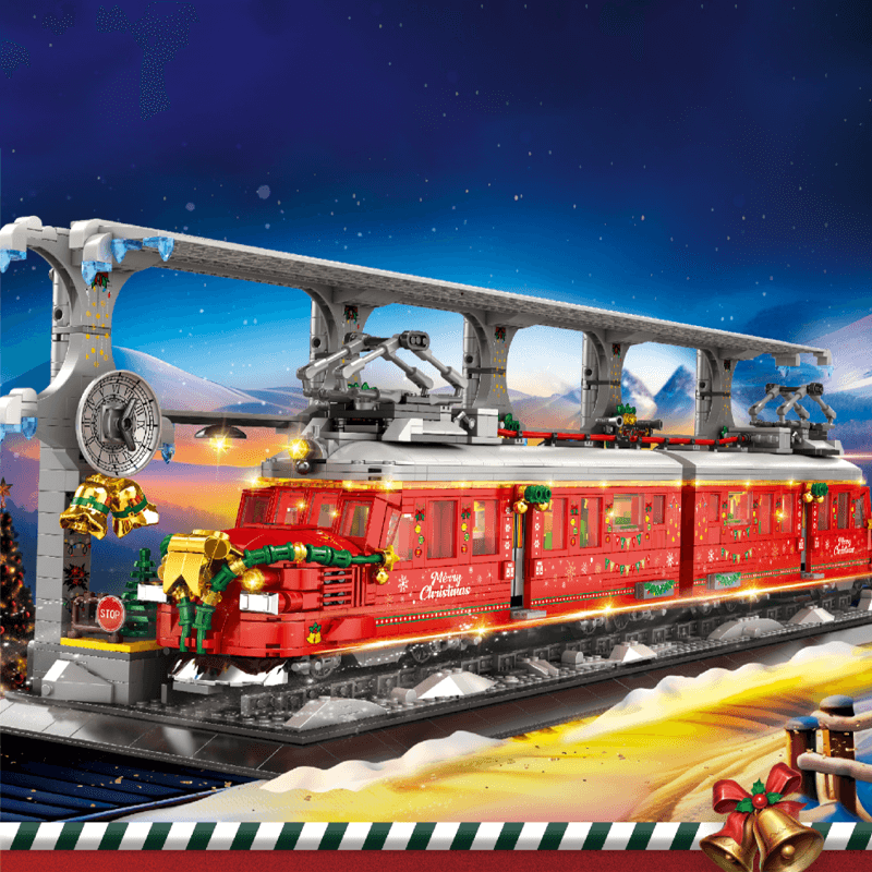 Reobrix 66034 - Christmas Train Set - vue 6 | Power Blockz