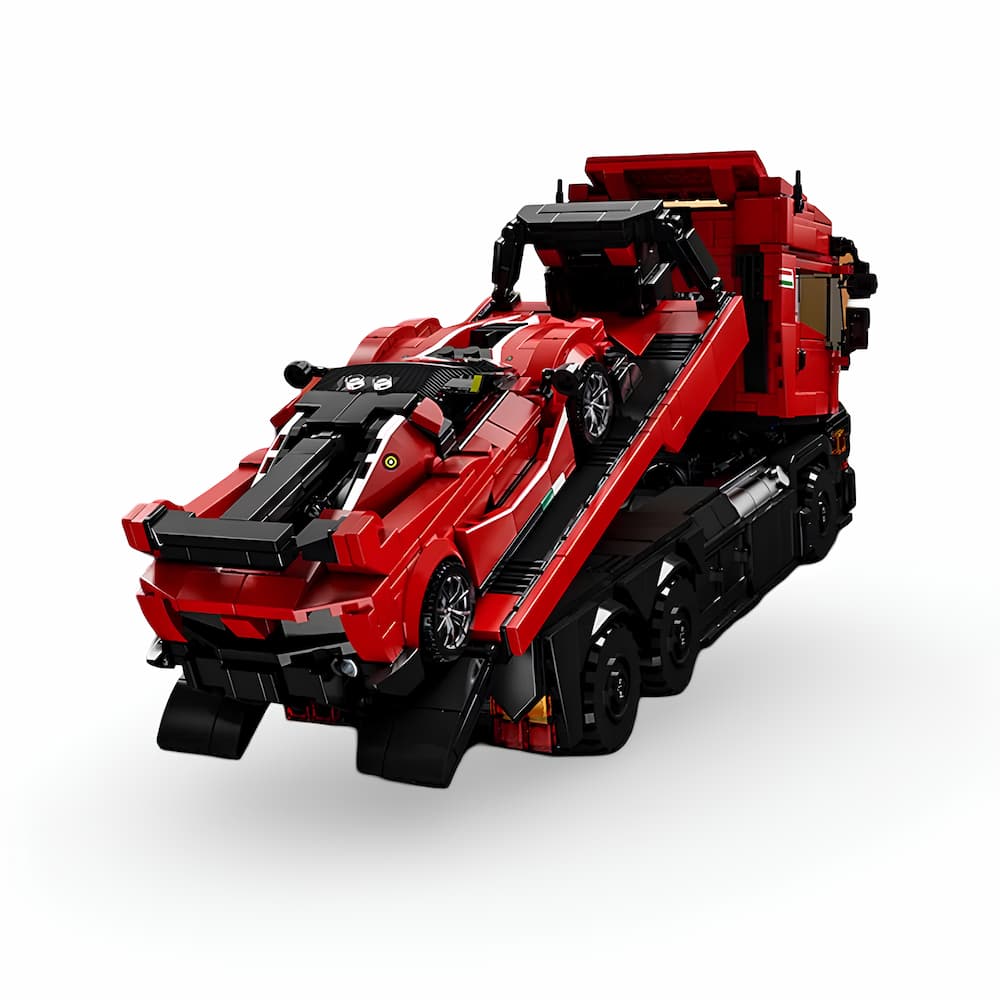 12GO 95002 - Italian Supercar Trailer Set - vue 3 | Power Blockz