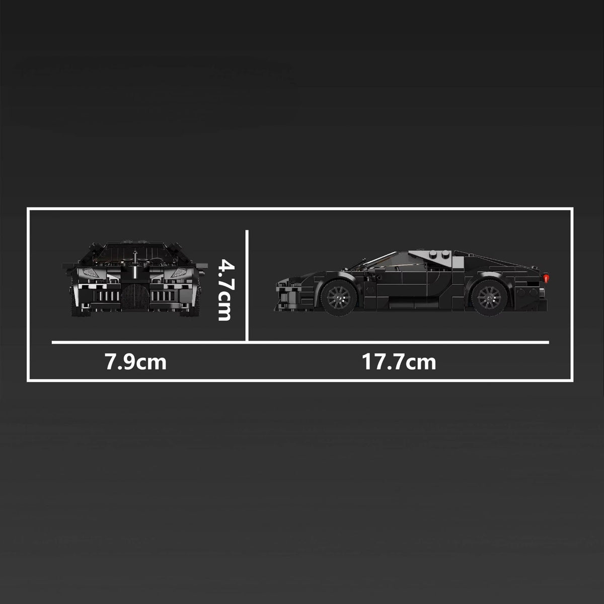 Mould King 27096 - La Voiture Noire Hypercar - vue 6 | Power Blockz