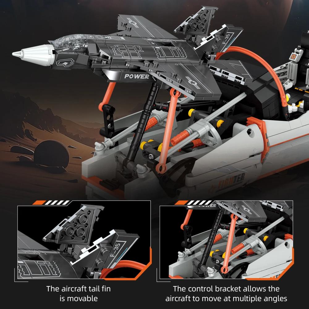 JIESTAR JJ9230 - F35 Fighter Jet Simulator - vue 6 | Power Blockz