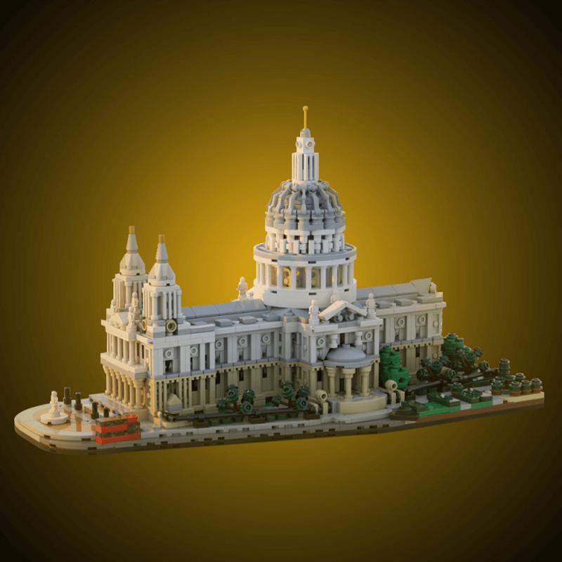 Gobricks MOC 186434 - Saint Pauls Cathedral 1:800 - vue 4 | Power Blockz