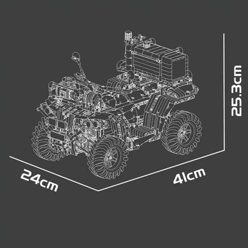 Mould King 23003 - ATV Fire Rescue Unit - vue 8 | Power Blockz