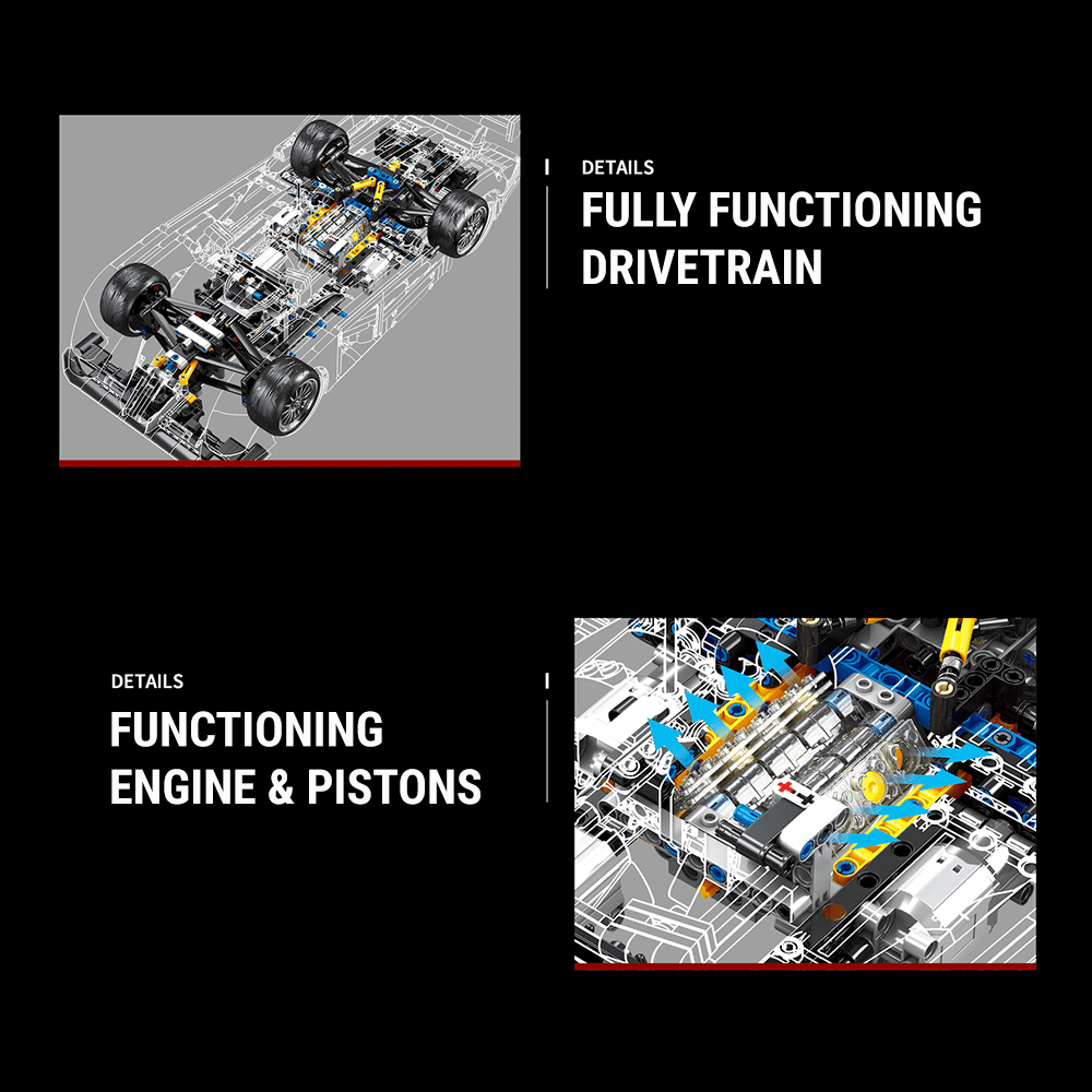 Happy Build YC-23044 - Static Version - Audi R8 LMP 2000 - vue 8 | Power Blockz