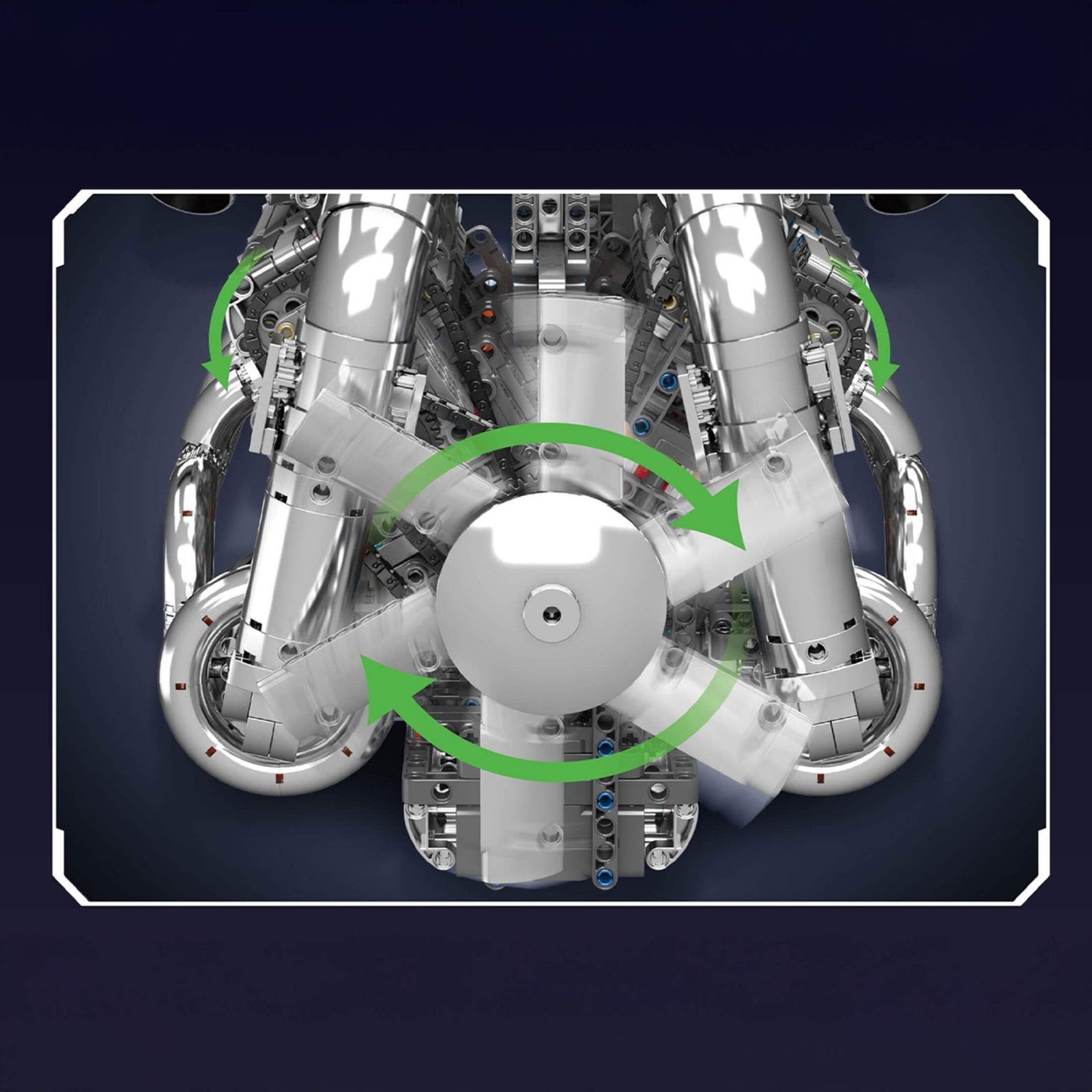 5.5L AMG V8 Engine & Gearbox | 2898pcs - 5.5L AMG V8 Engine & Gearbox - vue 8 | Power Blockz