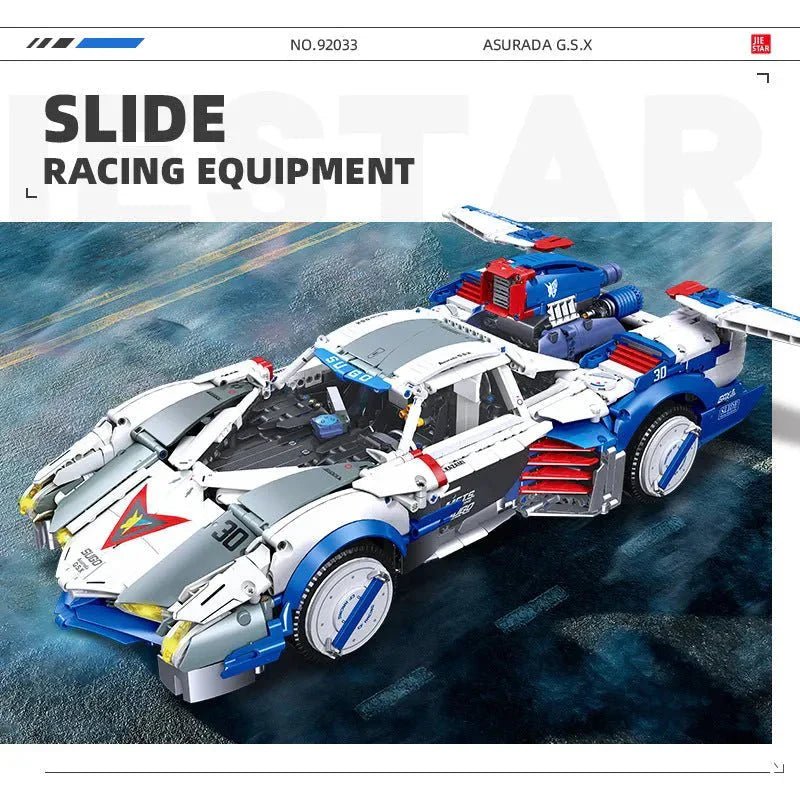 Jiestar 92033 SUGO Asurada G.S.X - Futuristic Cyber GP Prototype - vue 2 | Power Blockz