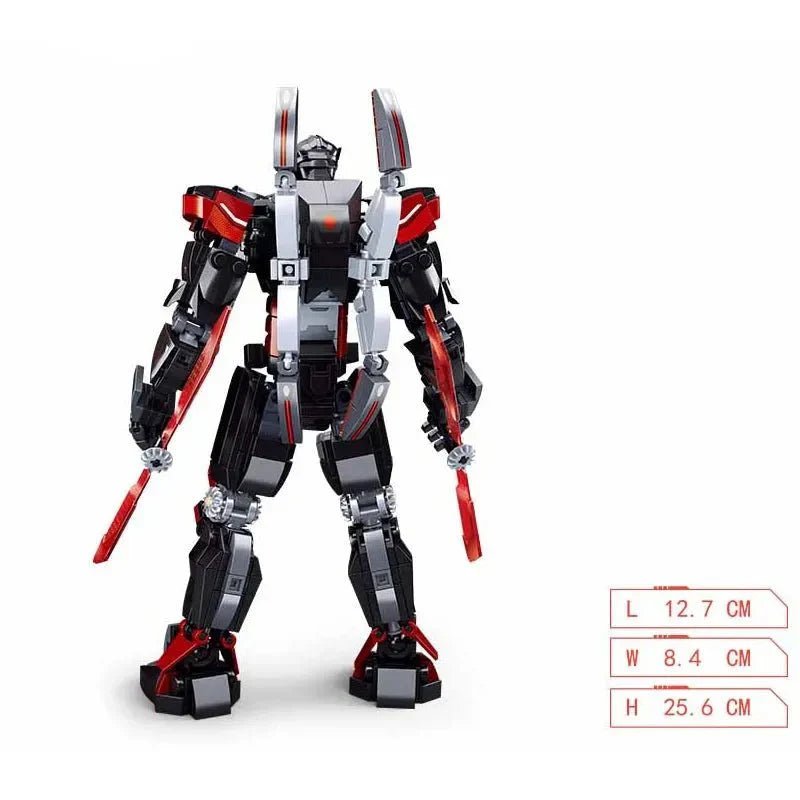 Dark Wanderer Transformed Mech Robot Warrior Bricks Toy | 585pcs - Dark Wanderer Transformed Mech Robot Warrior Bricks Toy - vue 8 | Power Blockz