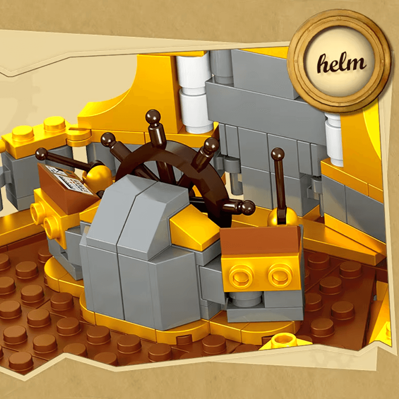 Jiestar JJ9126 - SteamPunk Airship - vue 4 | Power Blockz
