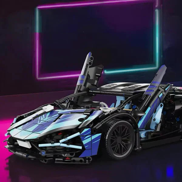 Power Blockz MK6002 - Cyberpunk Hybrid V12 Supercar - vue 5 | Power Blockz