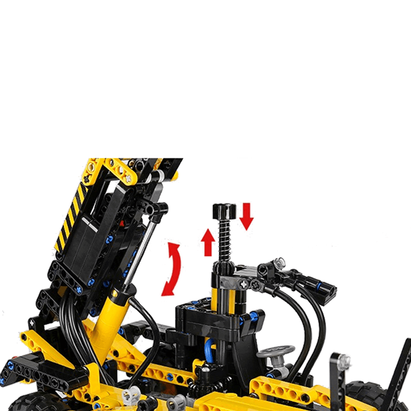 Mould King 19009 - Pneumatic Forklift - vue 4 | Power Blockz