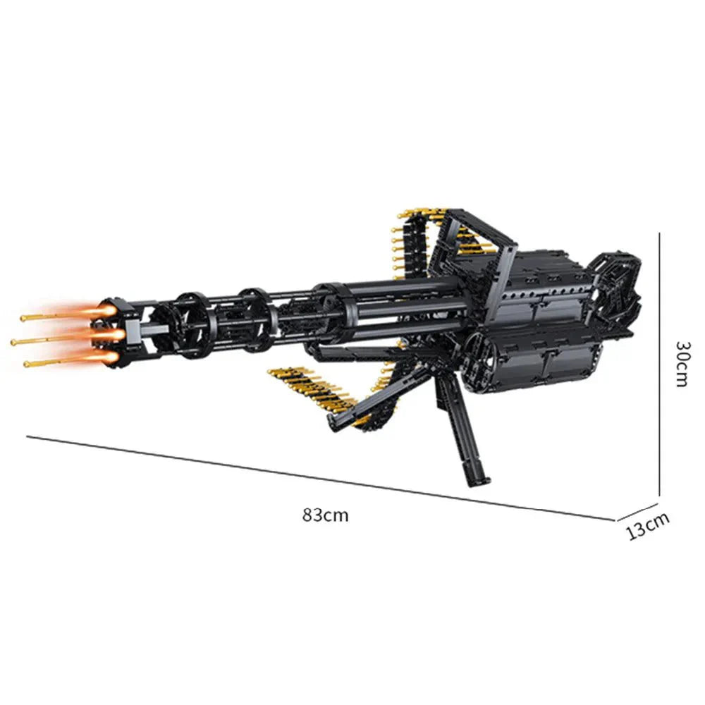 Qizhile 86001 - Motorized Military Gatling Cannon - vue 5 | Power Blockz