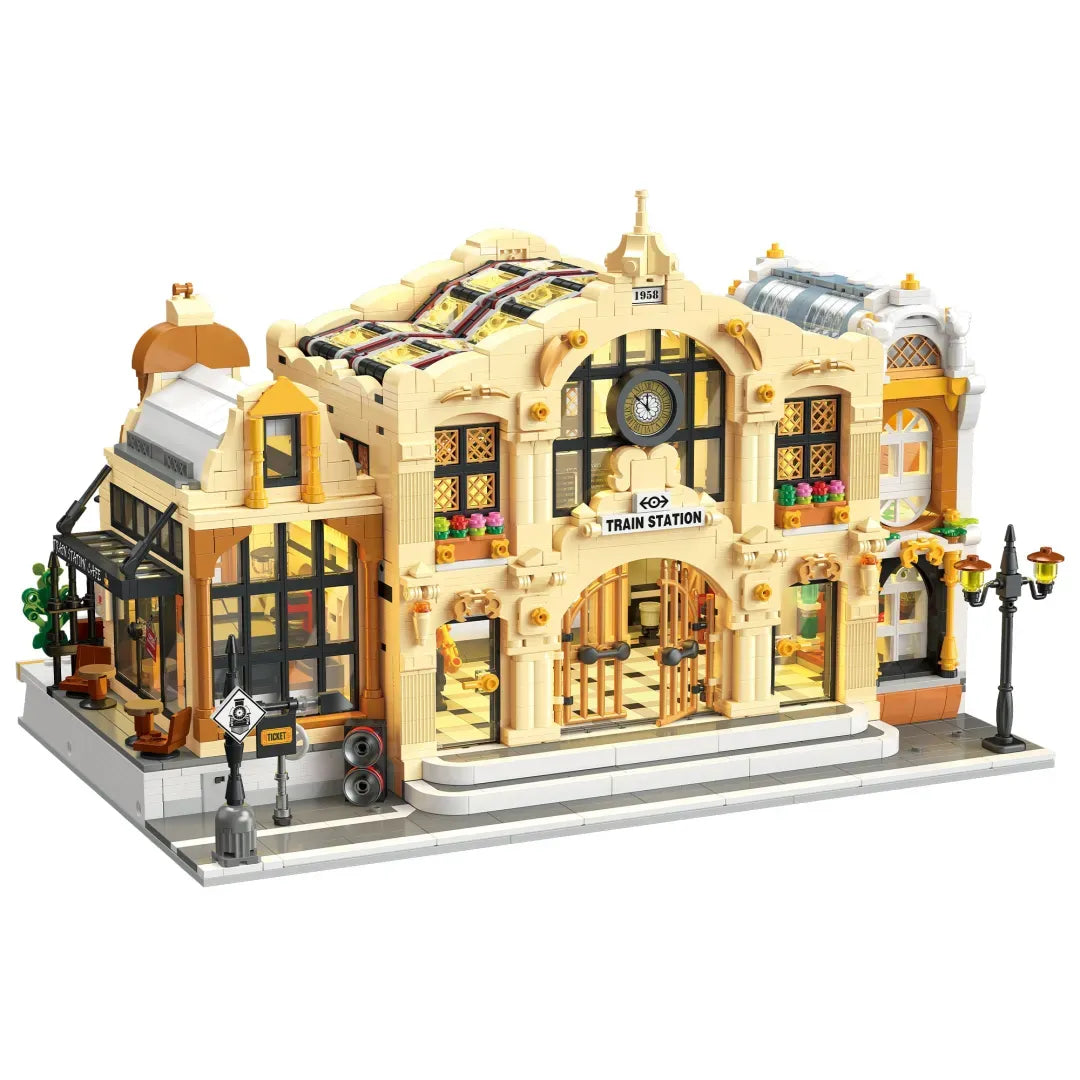 JIESTAR 89140 - The Vintage Steam Train Station | Power Blockz