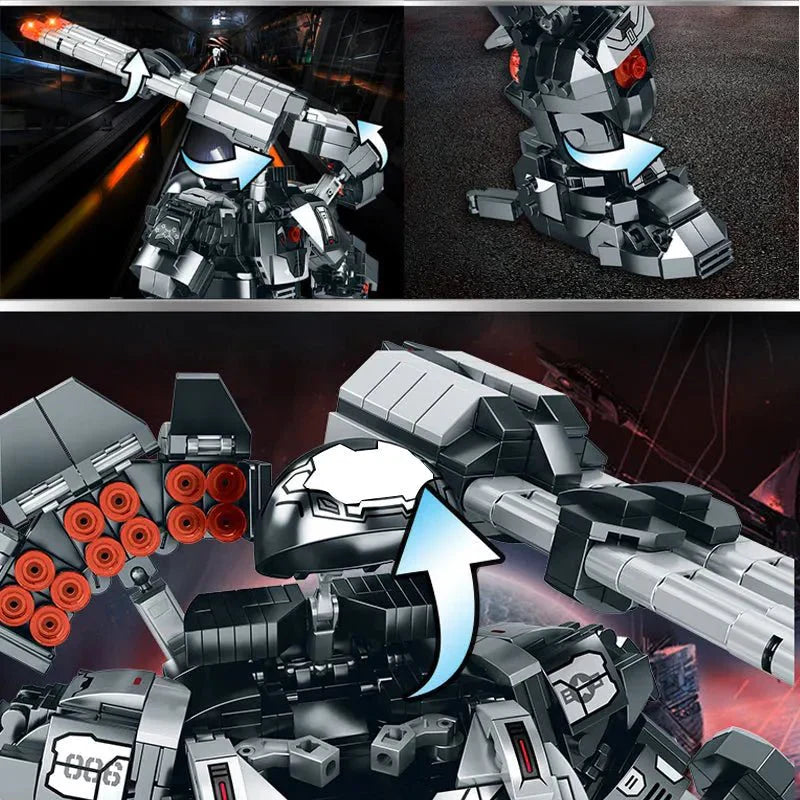 Ly 76060 - Transforming Super Heroes Steel Mecha Robot Bricks Toy - vue 5 | Power Blockz
