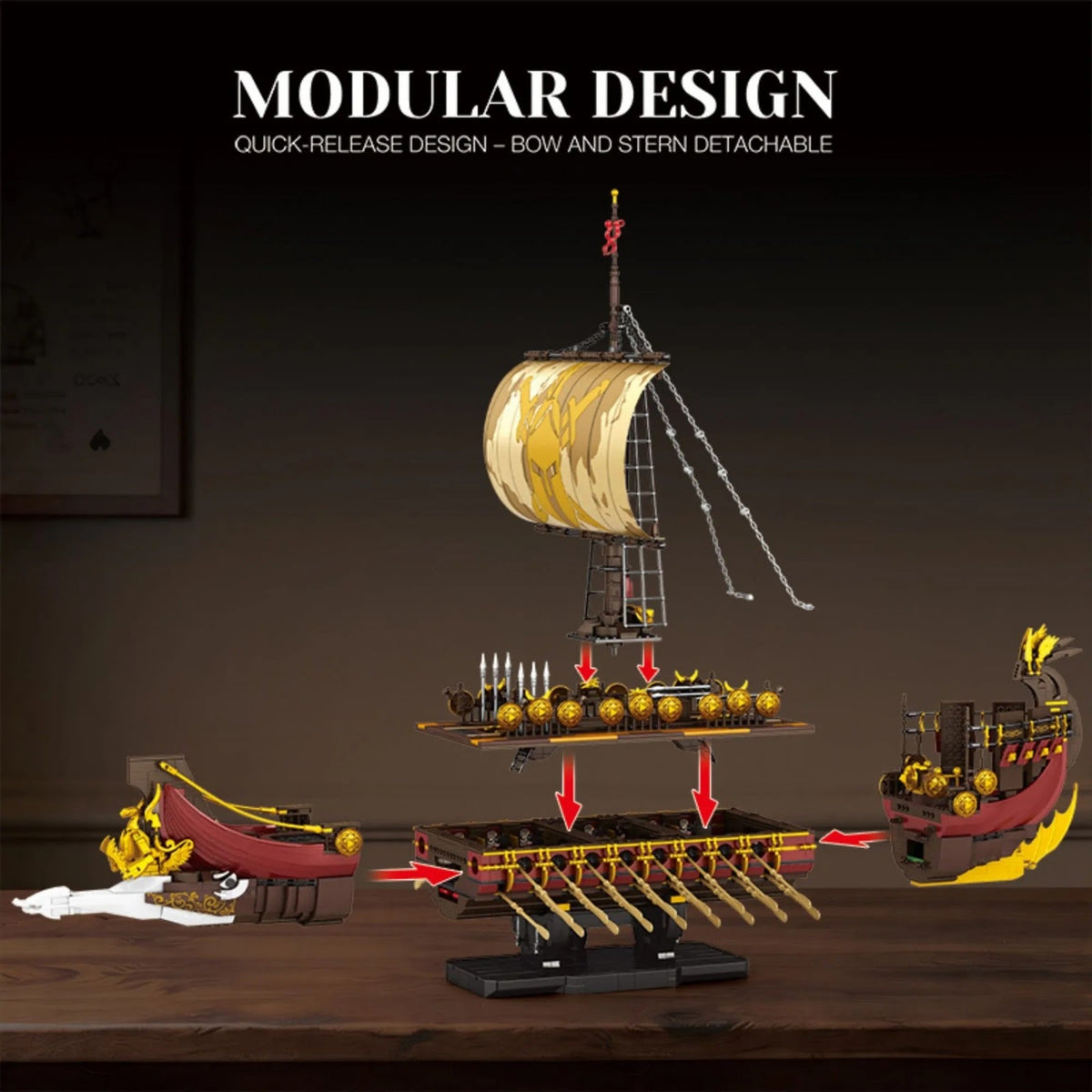 Reobrix 66104 - Spartan Warship - vue 4 | Power Blockz