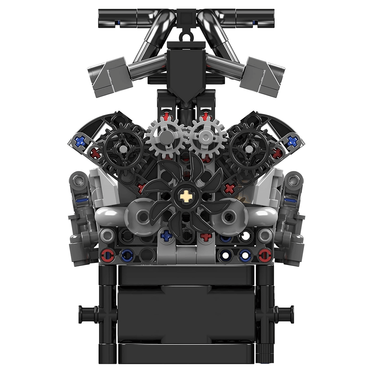 Mould King 10205 - Motorized V12 Show Engine - vue 3 | Power Blockz