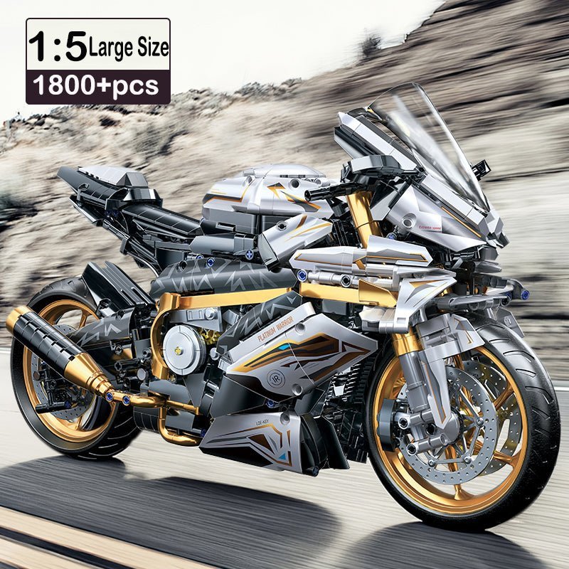 Toylinx 8805 - Gold Cyberpunk Superbike - vue 7 | Power Blockz