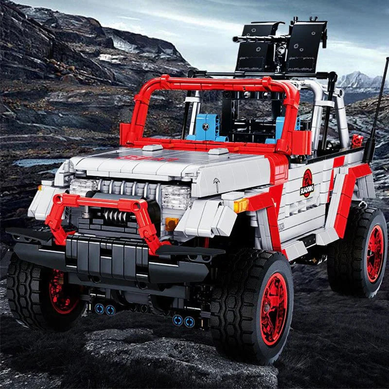 Sembo 701038 - Static Version - Jurassic Dino Expedition Off-Road 4x4 - vue 2 | Power Blockz