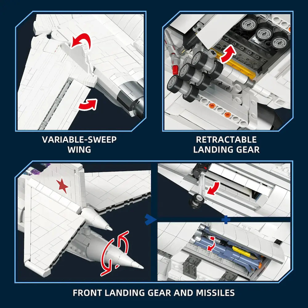 JIESTAR JJ9226 - Tu-160 Bomber - vue 6 | Power Blockz