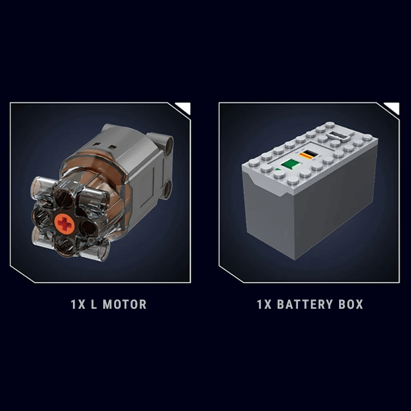 Mould King 10188 - Motorized V8 Muscle Engine - vue 8 | Power Blockz