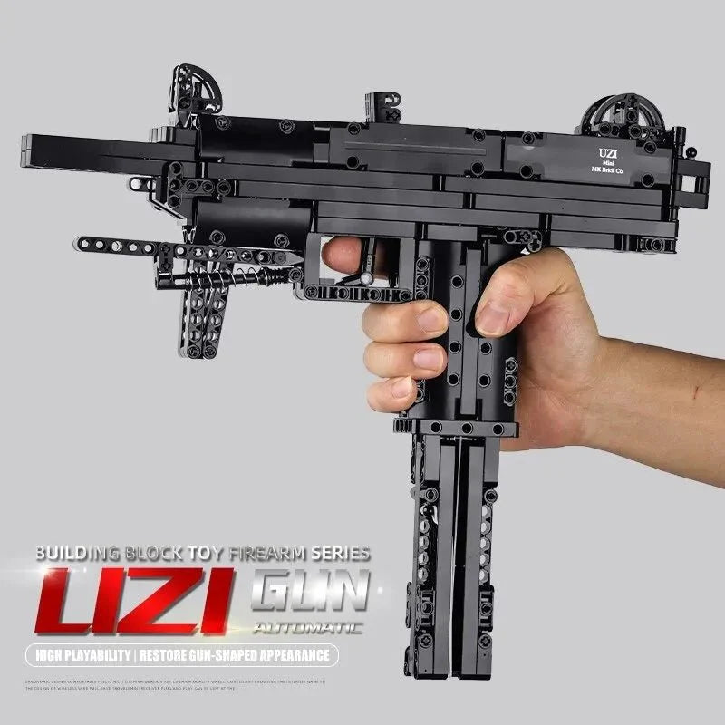 Mould King 14006 - UZI SMG Sub Machine - vue 6 | Power Blockz