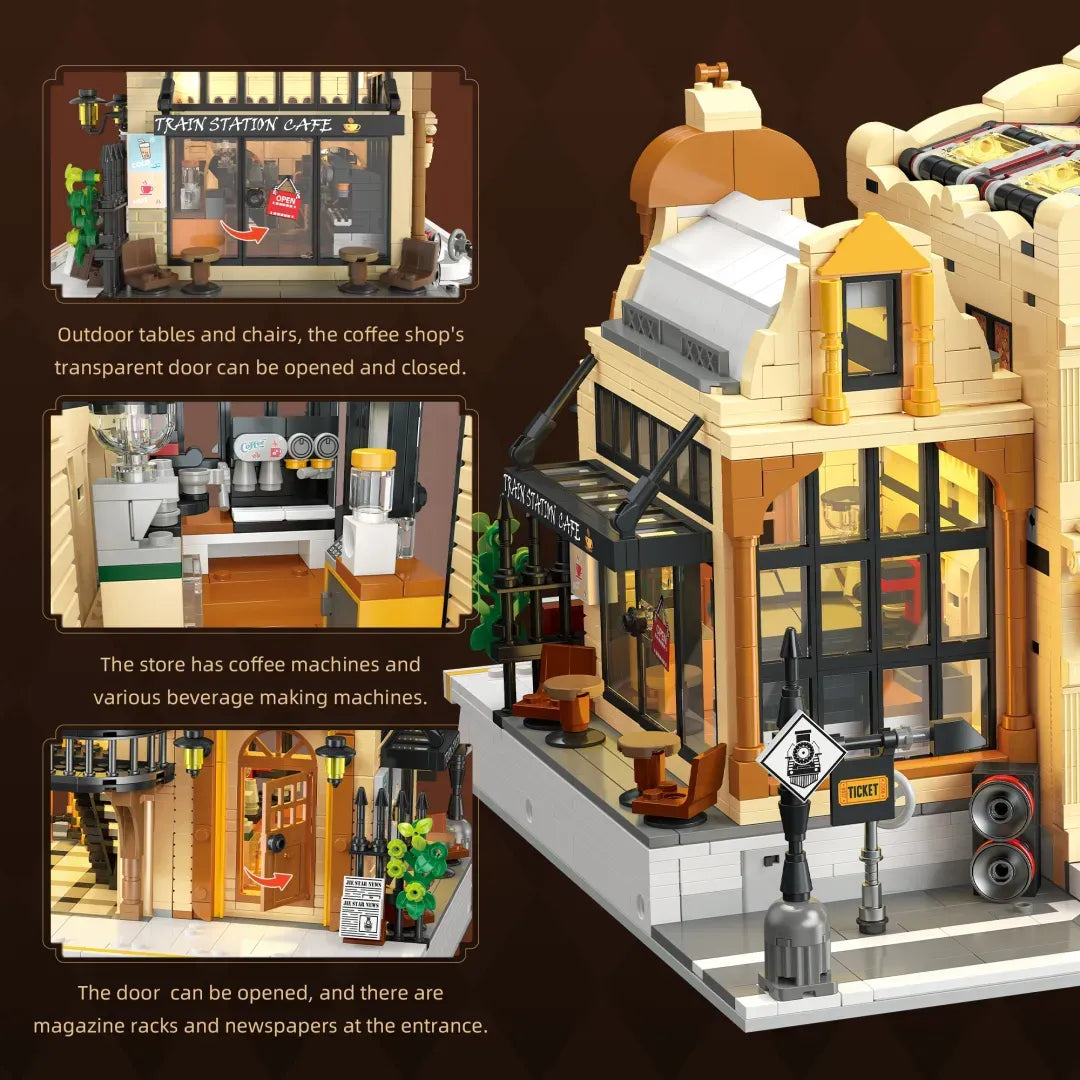 JIESTAR 89140 - The Vintage Steam Train Station - vue 3 | Power Blockz