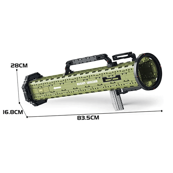 Reobrix 77027 - M136 AT-4 Anti Tank Grenade Launcher - vue 6 | Power Blockz