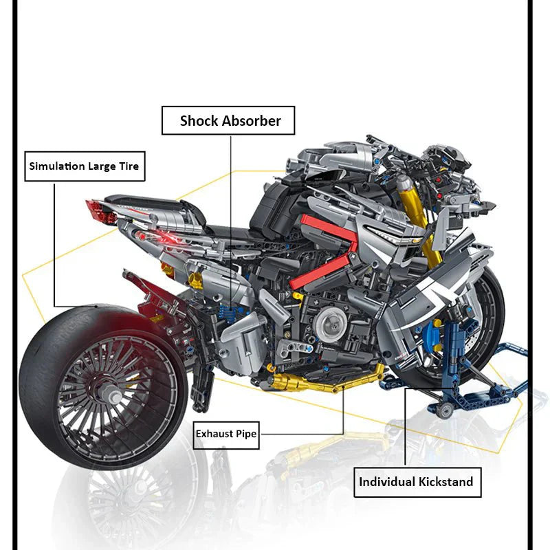 Panlos 672106 - Hyper Naked Street Bike - vue 8 | Power Blockz