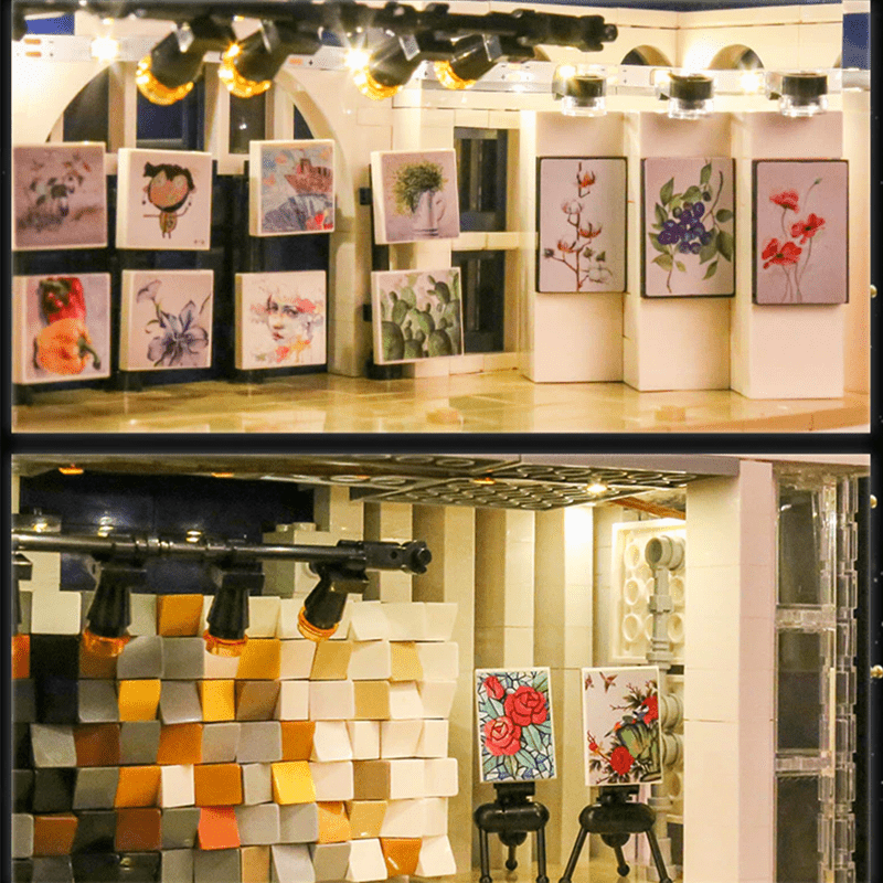 Mould King 16043 - Panoramic Art Gallery - vue 2 | Power Blockz