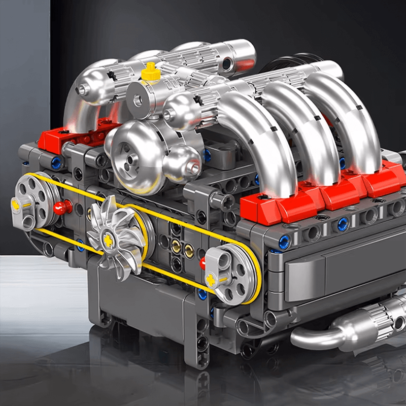 Mould King 10181 - Motorized Flat-6 Boxer Engine - vue 13 | Power Blockz