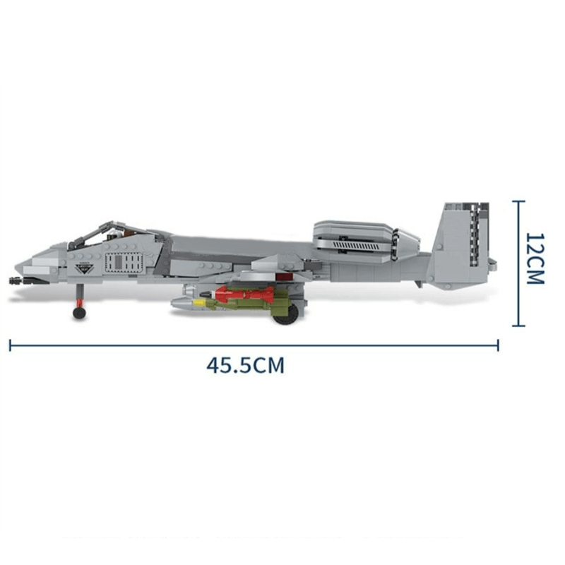 Sluban M38-B1362 - A-10 Ground Attack Aircraft - vue 2 | Power Blockz