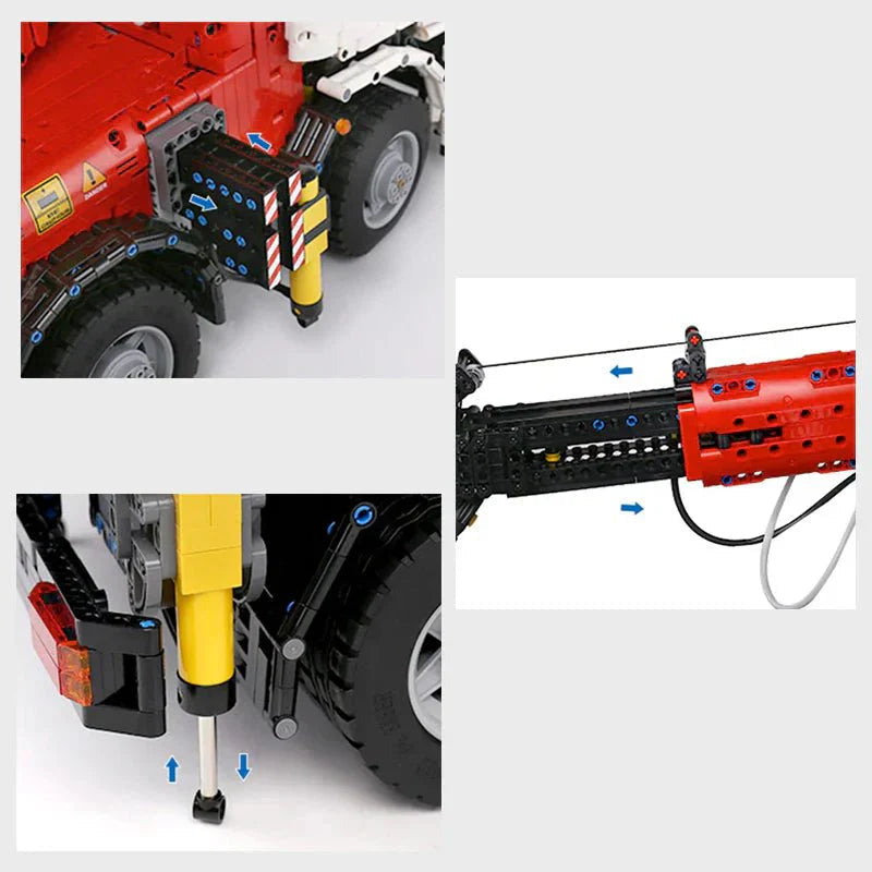 Mould King 19002 - RC Heavy-Duty Crane Truck - vue 10 | Power Blockz
