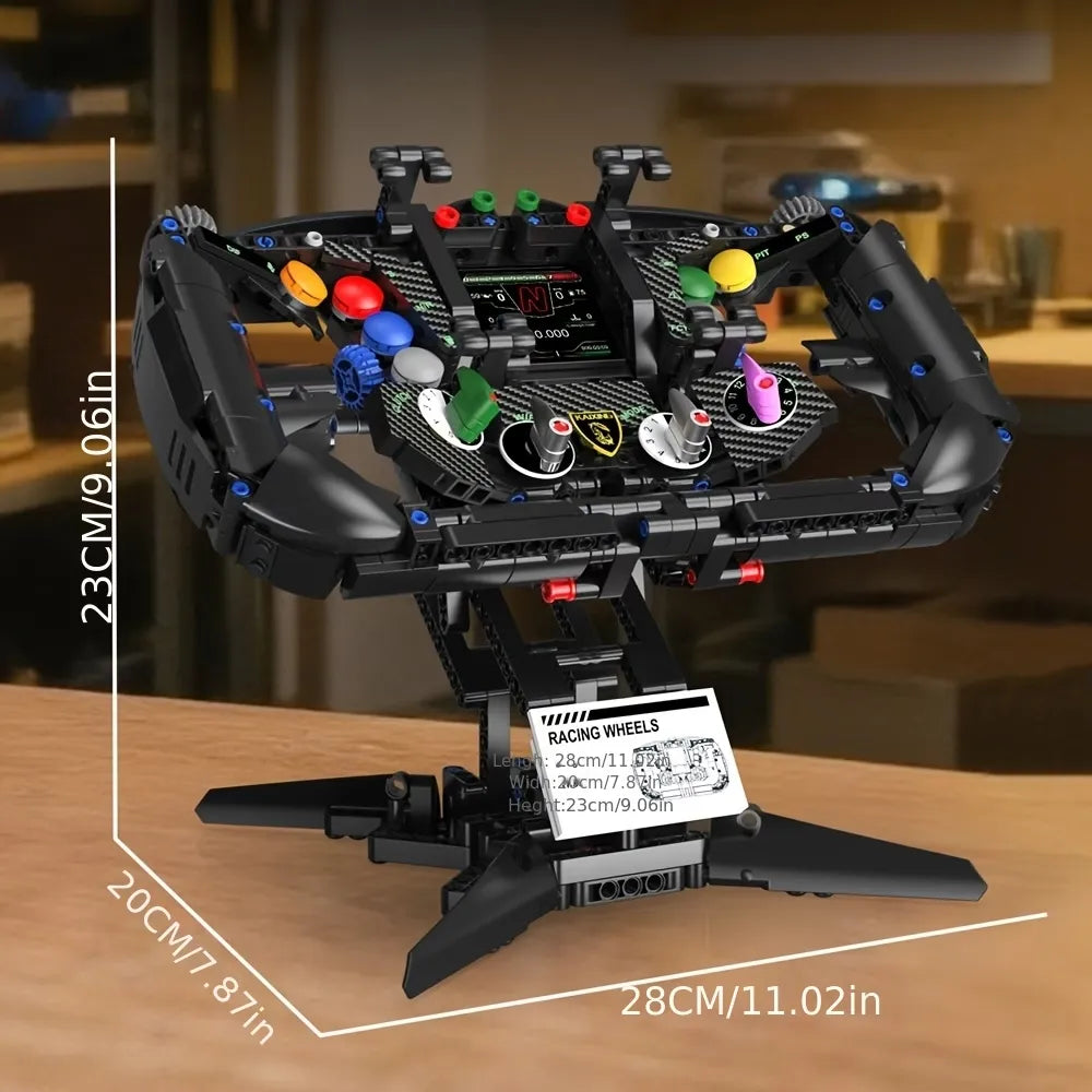 K96263 - 1:1 Lambo Supercar Steering Wheel - vue 4 | Power Blockz