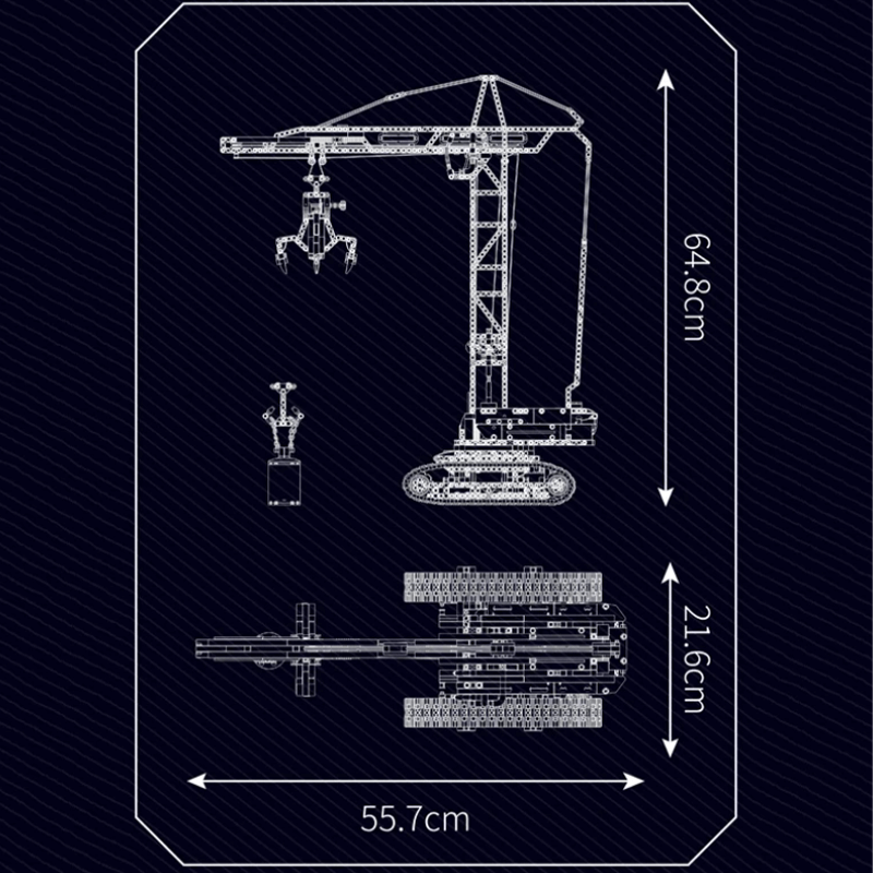 Mould King 17059 - Urban Construction Crane Remote Control - vue 7 | Power Blockz
