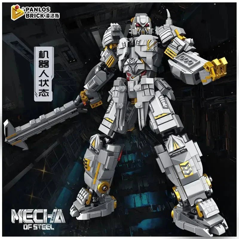 Mecha Of Steel Mech Megatron Transformer Robot Bricks Toy | 1106pcs - Mecha Of Steel Mech Megatron Transformer Robot Bricks Toy - vue 3 | Power Blockz